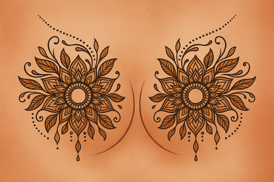 NOOR TOUCH - Breast Henna temporary Tattoo